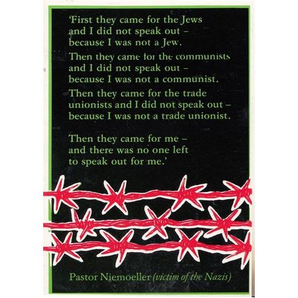Pastor Niemoeller Victim Of Germany Military Minority Groups Political Postcard