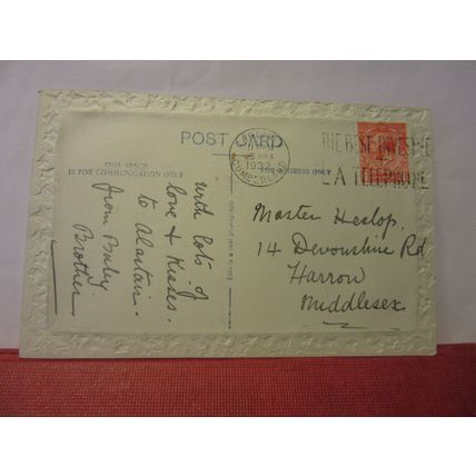 CHILD'S BIRTHDAY, used vintage postcard RP 1932 pm children #