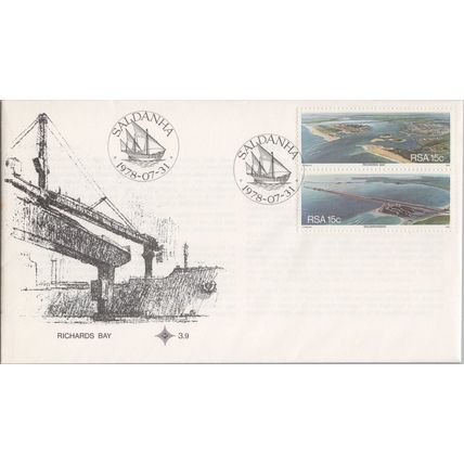 ZAYIX South Africa 504a FDC New Harbors pair Shipping Ships 080722SM11
