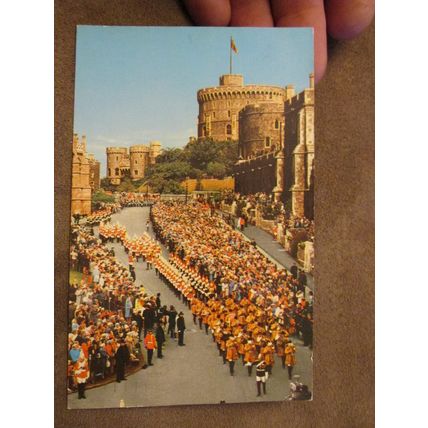 1970s Postcard - The Garter Ceremony, Windsor Castle - Berkshire