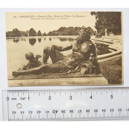 vintage postcard Versailles, Water Bed, The North Basin, La Garonne