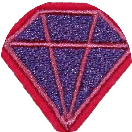 Small Diamond Iron Sew Embroidered Patch Badge Patches Logo Fancy Badges 253