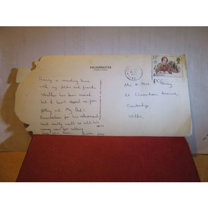 the HAGGIS used LARGE postcard, by Colourmaster SCOTLAND 1980 pm #