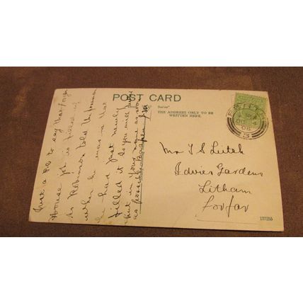 1908 fr Postcard - Hearty Greetings from Forfar - Angus Scotland