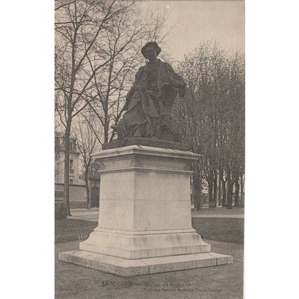 (03) ALLIER Moulins - Statue de Banville - Nouvelles Galeries Mathiaux Fréres