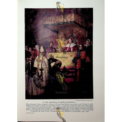 Drake's Golden Hind (Crowning Elizabeth I, Reverse), Book Illustration, c1960