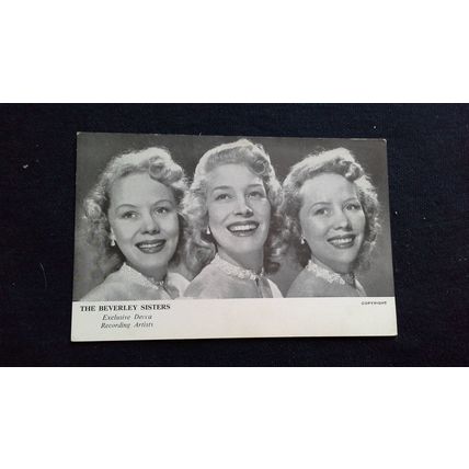 Black And White Photograph The Beverley Sisters