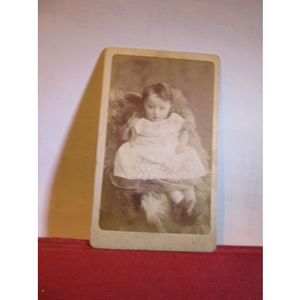 victorian photograph CDV of young child. Photo by E Ceridig Evans of Cardigan =