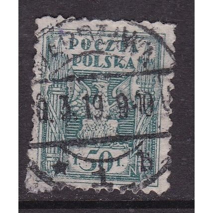 Poland Postmark Warszawa 1919 Eagle 50h VGC