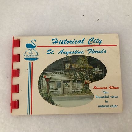Vintage Mini Travel Photo Booklet St. Augustine Florida 1960