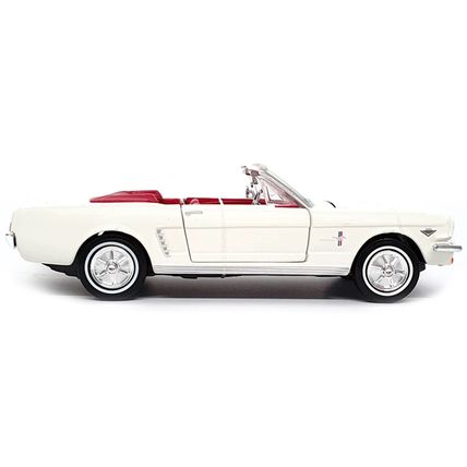 1964 1/2 Ford Mustang Convertible White with Red Interior James Bond 007 "Gol...