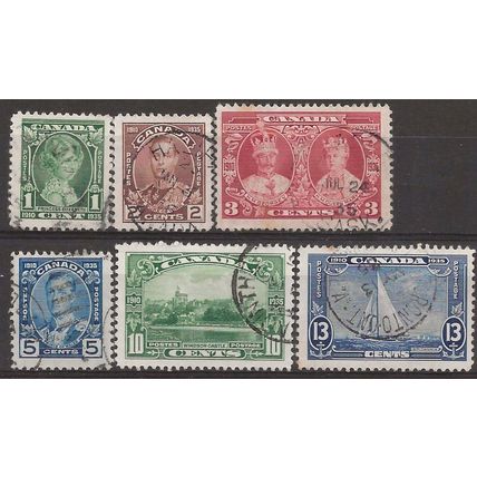 Canada 1935 Silver Jubilee Set SG335-340 Fine Used ..