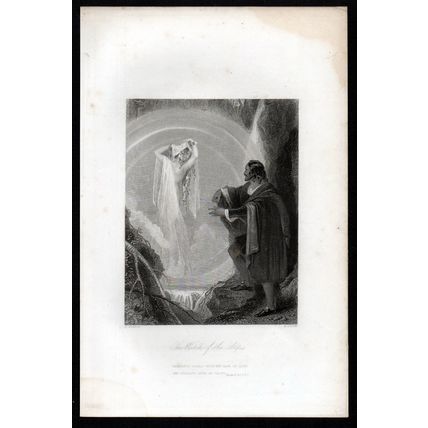 WITCH OF THE ALPS 1840s Lumb Stocks - Kenny Meadows - Lord Byron ENGRAVING