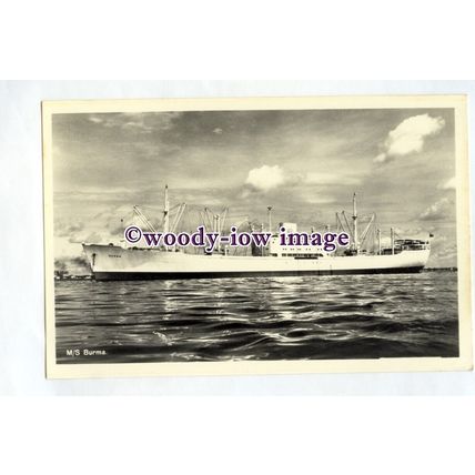 pf0320 - Swedish East Asia Cargo Ship - Burma , built 1952 - postcard