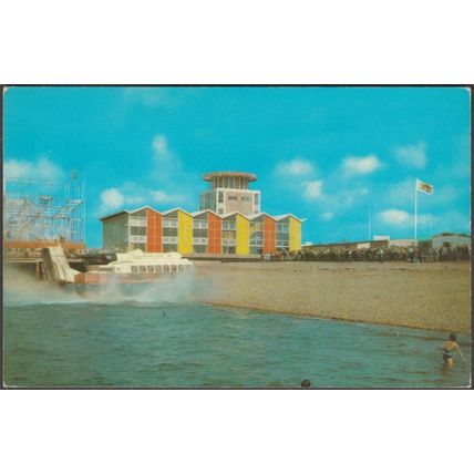 Hovercraft and Clarence Pier, Southsea, Hampshire, c.1960s - Postcard