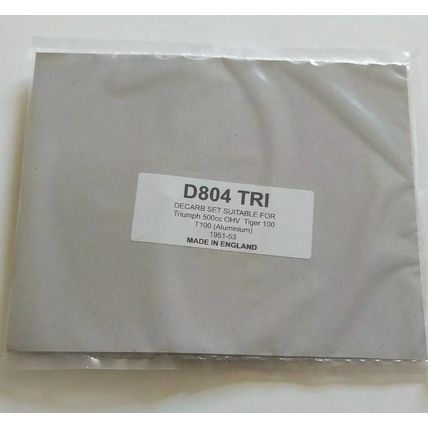 Decarbonising Decoke Gasket Set Triumph 500cc OHV T100 1951 to 1953 D804