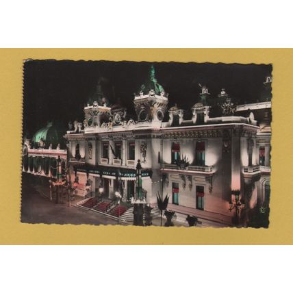 18 MONTE CARLO - Le Casino la nuit` - Postally Unused - MAR Postcard.