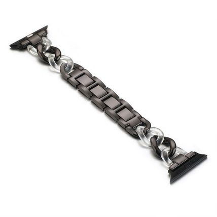 Cowboy Chain + Resin Metal Replacement Strap Watchband For Apple Watch Series, 7