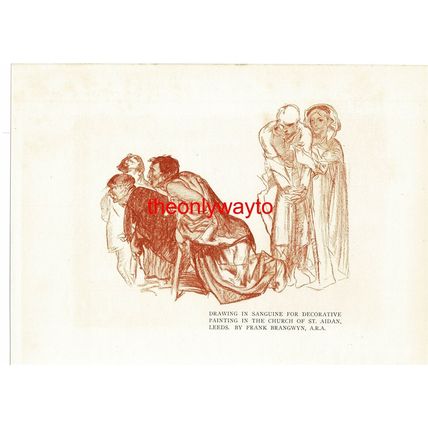 PAINTING, CHURCH OF ST. AIDAN, LEEDS (GHENT, REVERSE), Book Illustration, 1911