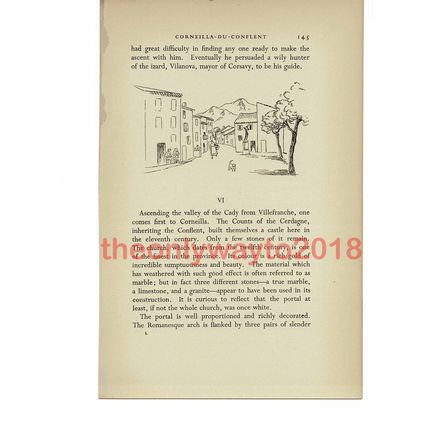 Corneilla du Conflent, Catalan France, Book Illustration (Print), 1939