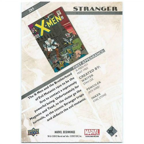 2012 Marvel Beginnings 2 - #285 - Stranger