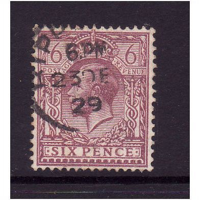 GREAT BRITAIN 1926 SG 426a 6d PURPLE FINE USED