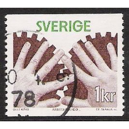 Fa 982: 1 Kr. brown and green Industrial Welfare.