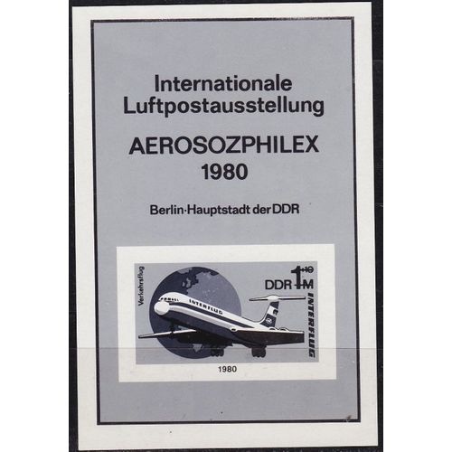 GERMANY DDR [1980] MiNr 2520 Block 59 SD ( oG/no gum ) Flugzeuge