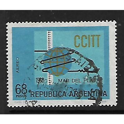 ARGENTINA REP 1968 68p ASSEMBLY EMBLEM SG1234 FINE USED