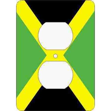 Jamaican Flag Outlet Cover (African American Outlet Plate)