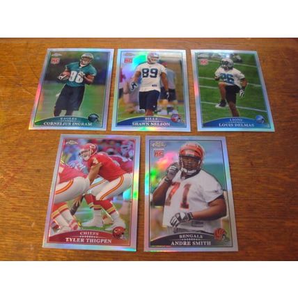 2009, 5-Cards, Topps Chrome Refractors,