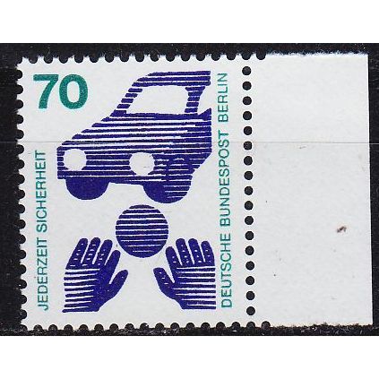 GERMANY BERLIN [1973] MiNr 0453 ( **/mnh ) [06] Unfall Rand