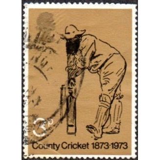 1973 County Cricket - 1873-1973 3p Value. Very Fine Used