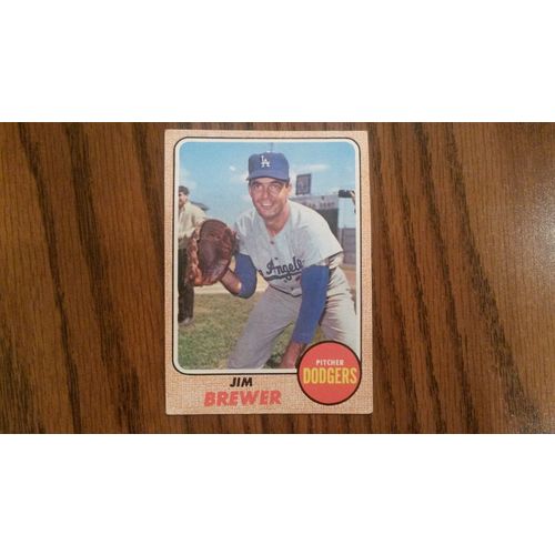 1968 Topps Card # 298 Jim Brewer Very Good (3) Los Angeles Dodgers