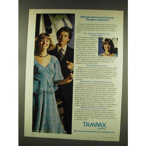 1977 Tampax Tampons Ad - Why Do More Women Trust?