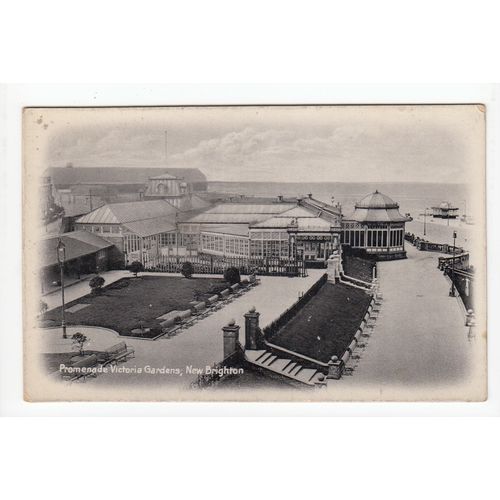 Promenade Victoria Gardens New Brighton Wirral Cheshire Postcard 1593