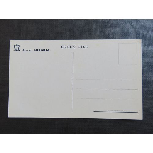 Greek Line Q.S.S. Arkadia Postcard