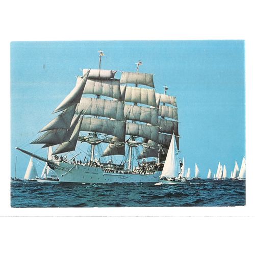 WINDJAMMER AUF DER OSTSEE, GERMANY unused vintage postcard =