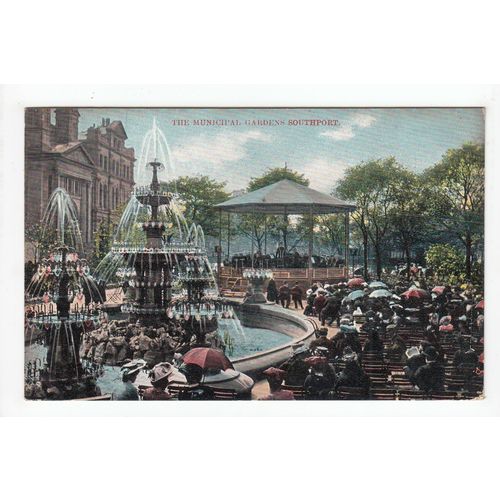 Municipal Gardens Southport Postcard 1905 Lancashire