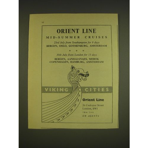 1955 Orient Line Cruise Ad - Orient Line Mid-Summer Cruises