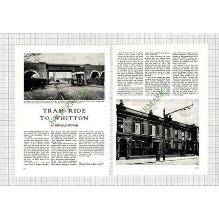 9217) Whitton Suffolk Corporation Tramway Tram - 1972 Article