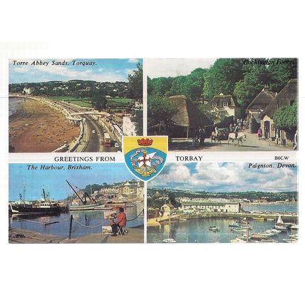 TORBAY, SOUTH DEVON. multiview used postcard by Harvey Barton..not posted =
