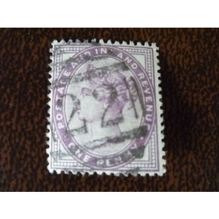 1881 GB Queen Victoria SG172 1d lilac used stamp 22 Micheldever Station