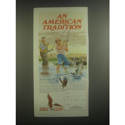 1984 Eagle Claw Fishing Gear Ad - An American Tradition