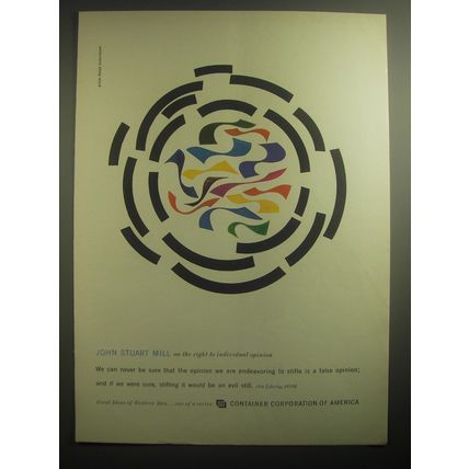 1959 Container Corporation of America Ad - art by Ralph Eckerstrom