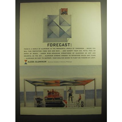 1959 Alcoa Aluminum Ad - modular aluminum shelter designed by Eliot Noyes