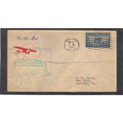 1st Flight 650 5c Plane (Cachet-Typed/A) CV00912