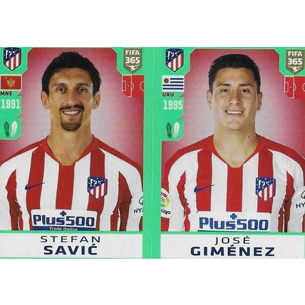 Panini's FIFA 365 2020 (Blue) Sticker: No.72 - Savić & Giménez