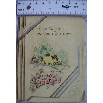 1934 unused Best Wishes on Your Birthday card
