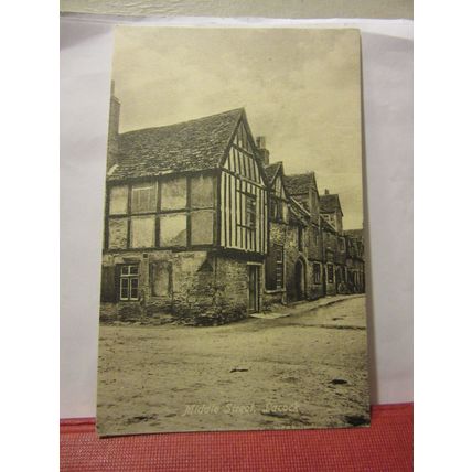 MIDDLE STREET, LACOCK. WILTSHIRE unused antique postcard by Valentine (a) #